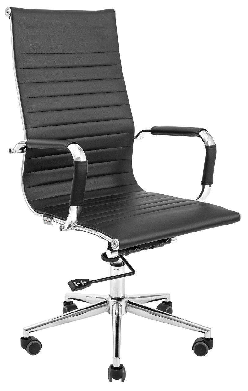 Офісне крісло дуже тонке Балі Ю Хром DT (black, blue, purple, lime green pu) Richman, супер тонке крісло, фото 1