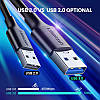Кабель зарядний Ugreen USB 3.0 to Type-C 1М Black (US184), фото 4