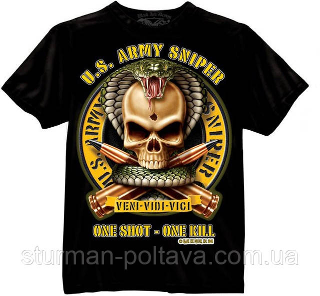 Футболка чорна снайпер BLACK INK - US ARMY SNIPER T-SHIRT ROTHCO