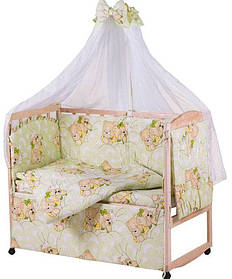 Набір постільної білизни в дитячу ліжечко 9в1: захист, ковдра, подушка, простирадло