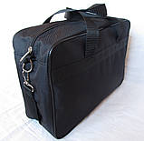 Чоловіча сумка es2630 чорна через плече папка портфель А4+ 38х26см, фото 8