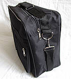 Чоловіча сумка es2631 чорна через плече папка портфель розмір А4+ 38х26см, фото 4