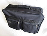 Чоловіча сумка es2631 чорна через плече папка портфель розмір А4+ 38х26см, фото 5