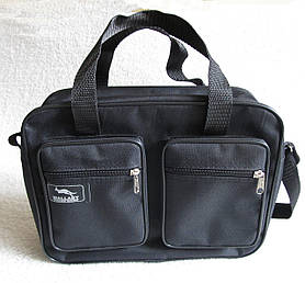 Чоловіча сумка es2610 чорна через плече зручна портфель А4 32х24см