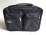 Чоловіча сумка es2611 чорна через плече міцна папка портфель А4 32х24см, фото 2