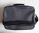 Чоловіча сумка es2611 чорна через плече міцна папка портфель А4 32х24см, фото 4
