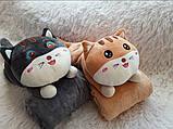 М'яка іграшка подушка плед 3 в 1 Котик, Кіт, кошеня 60 см, фото 4