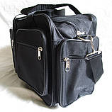 Чоловіча сумка es2760 чорна через плече дорожня господарча А4+, фото 5