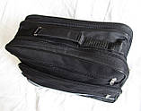 Чоловіча сумка Wallaby es2650 чорна через плече портфель А4 35х26см, фото 7