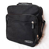 Чоловіча сумка es2431 чорна через плече вмістка барсетка портфель 29х26см, фото 2
