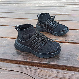 Чорні шкарпетки дитячі кросівки на шнурках літні сітка текстиль nike air presto дитячі літні кросівки чорні