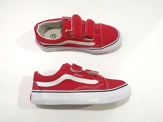 Кеди 🔴червоні🔴 У стилі Vans розміри 25 і 28 Унісекс Vens Червоні літні дитячі кеди для хлопчиків і дівчаток, фото 3