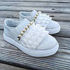 Білі туфлі дитячого кеди на дівчинку в школу взуття для шкільного взуття біла, фото 8