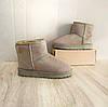 Уггі UGG короткі 16 см - висота сірі бежеві екологічна замша Жіночі уггі 36 р, фото 8
