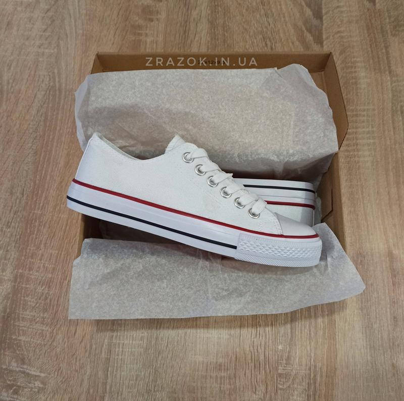 ТІЛЬКИ 38р Білі Кеди конверси в стилі Converse all star кеди низькі, фото 1