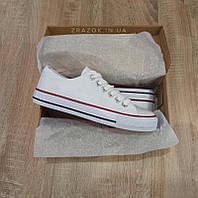 ТОЛЬКО 38р Белые Кеды конверсы в стиле Converse all star кеды низкие