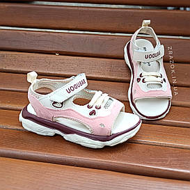 Рожеві дитячі босоніжки, шльопанці сандалі на липучці босоніжки шльопанці сандалі на липучці