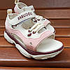 Рожеві дитячі босоніжки, шльопанці сандалі на липучці босоніжки шльопанці сандалі на липучці, фото 4