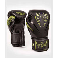 Перчатки Venum Impact Boxing Gloves Black/Neo 14 ун 16 ун, Чёрний, Venum, Тренировочные, Искусственная кожа, Новое