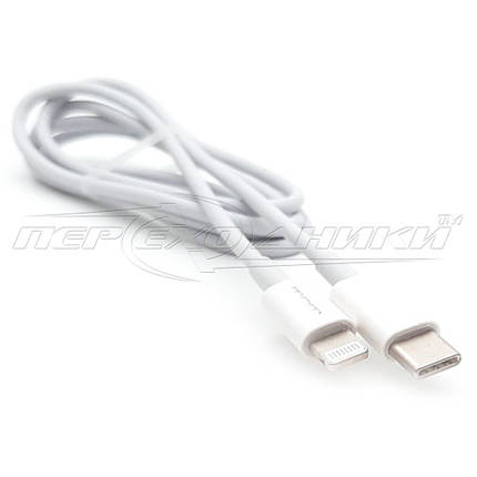 Кабель TYPE-C to Lightning (добра якість), 1 м, білий, фото 1