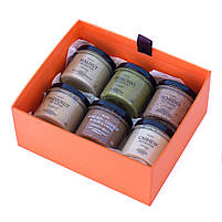 Коробка подарункова преміальна для пакування набору горіхових паст AUMI, помаранчева, брендована, фото 4