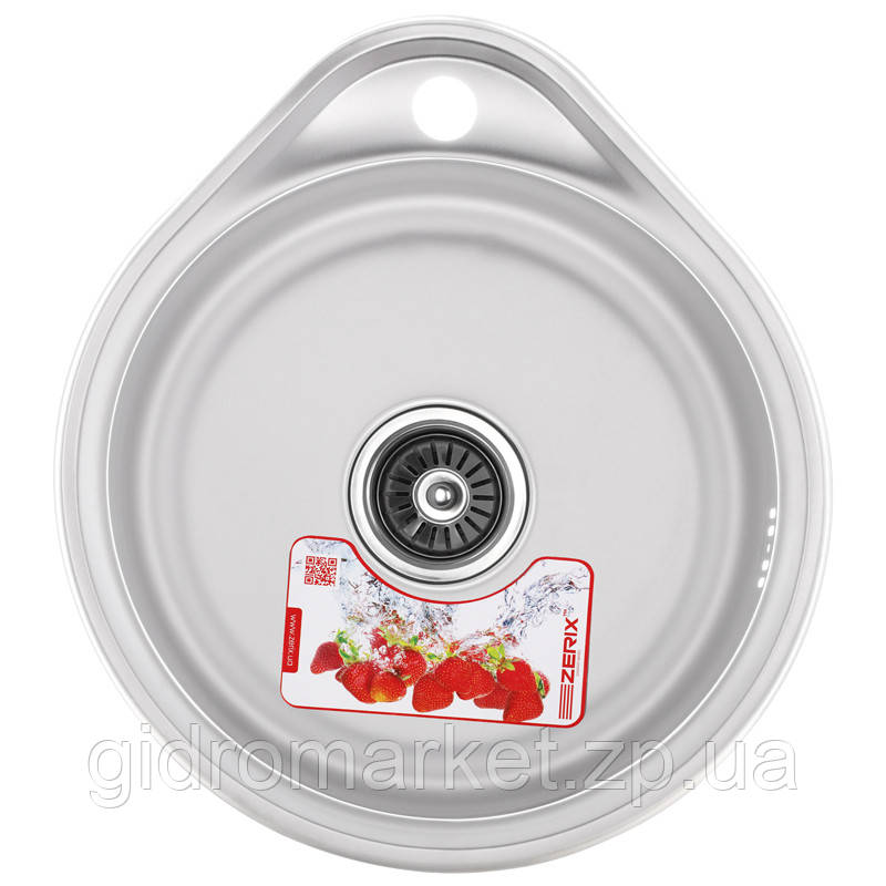 Мийка кухонна ZERIX Z4843-06-160E (SATIN) (ZS0566)