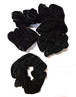 Резинка для волос,велюр черная(с кантом)