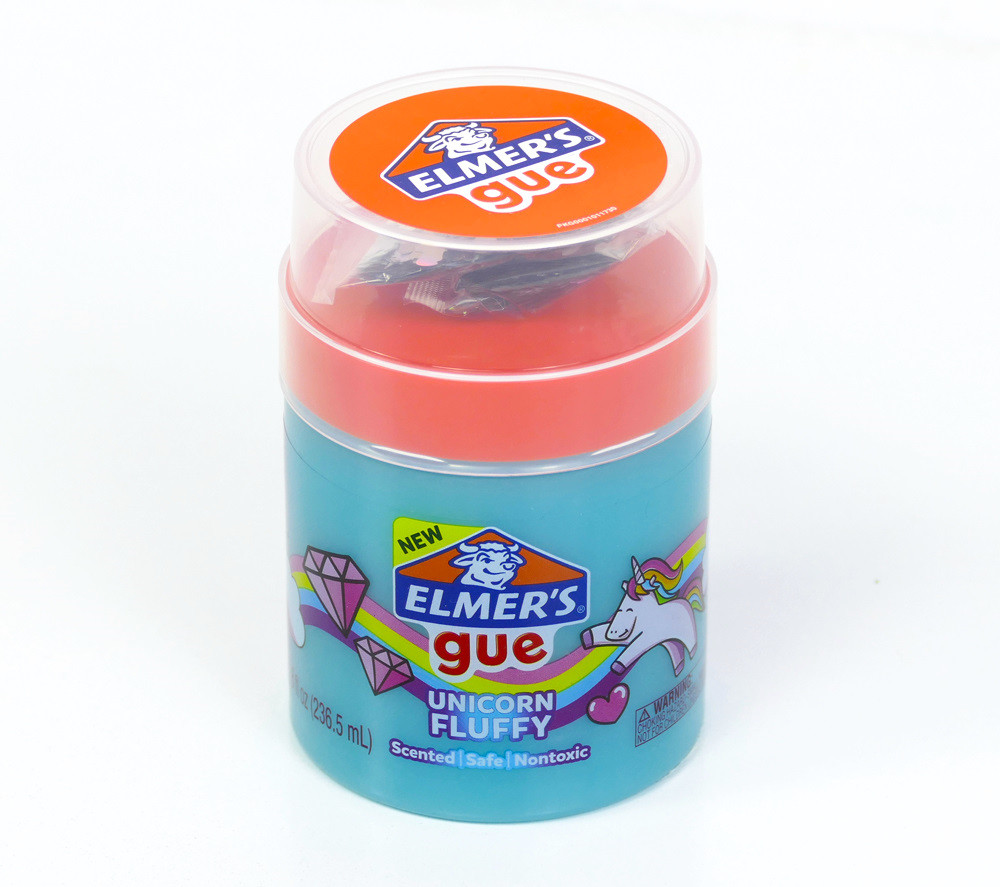 Слайм Елмерс Єдиноріг з Голографічним Декором Elmer's Unicorn Fluffy Slime 236 мл Блакитний (00579)