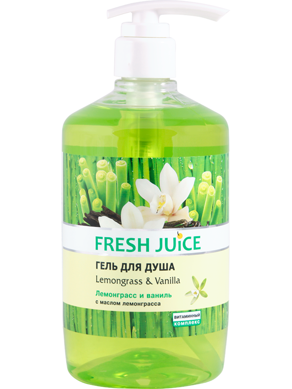 Крем-гель для душу. Лемонграс та ваніль 750 мл Fresh Juice