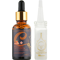 Набір сироватки і пудри для обличчя Elizavecca Vitamin C 100% Powder + Vita-Multi Whitening Sauce Serum, фото 3