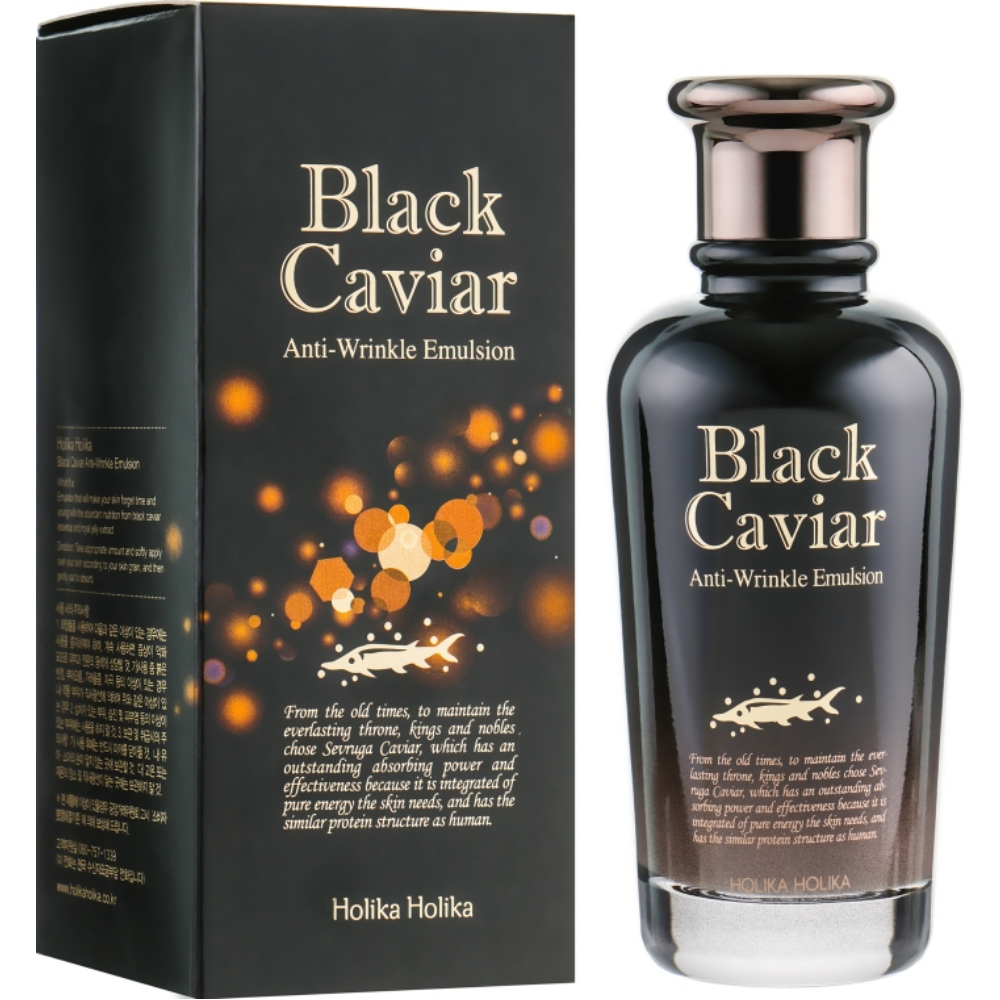 Ліфтинг емульсія з 10% екстрактом чорної ікри Holika Holika Black Caviar Antiwrinkle Emulsion 150 мл