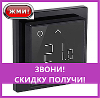 Терморегулятор Devireg SMART black Wi-Fi программируемый (140F1143), термостат теплого пола, датчик Деви