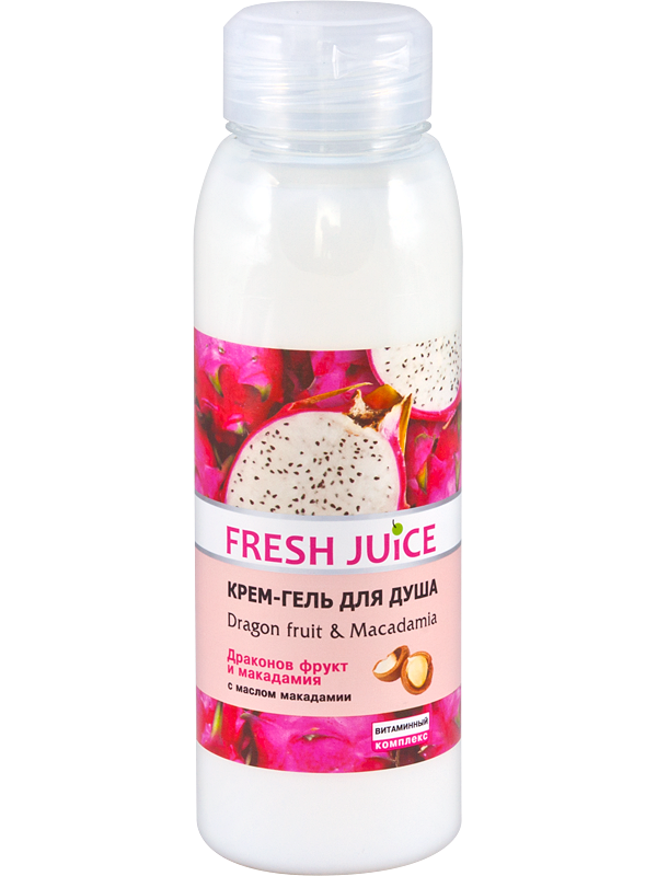 Крем-гель для душу. Драконів фрукт і макадамія 300 мл Fresh Juice