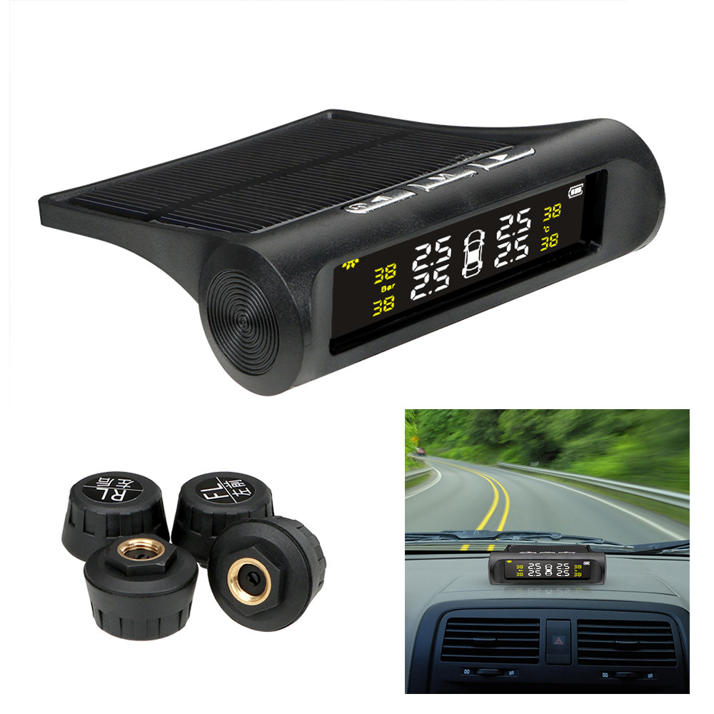 Система контролю тиску в шинах TPMS із зарядкою від сонця та дисплеєм