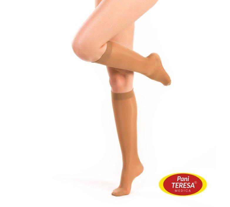 Компресійні гольфи короткі до 37 см PREMIUM DELICATE 1 клас закритий носок арт.0433 Pani Teresa Польща
