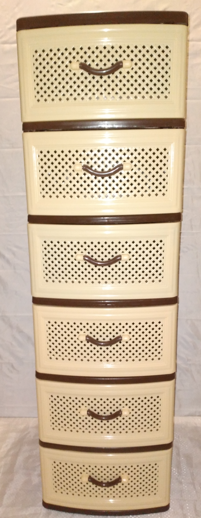 Пластиковий комод EF на 6 секцій