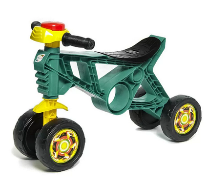 Толокар-каталка.Дитячий пластиковий мотоцикл-біговел. Дитячий велосипед біговел.Дитячий толокар каталка. Зелений