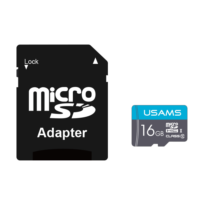 Карта пам'яті Micro SDHC з адаптепом USAMS High Speed TF Card 16GB US-ZB117