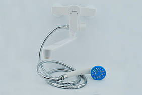 Змішувач пластиковий для ванни з довгим виливом Plamix Oscar 006-1 W NEW