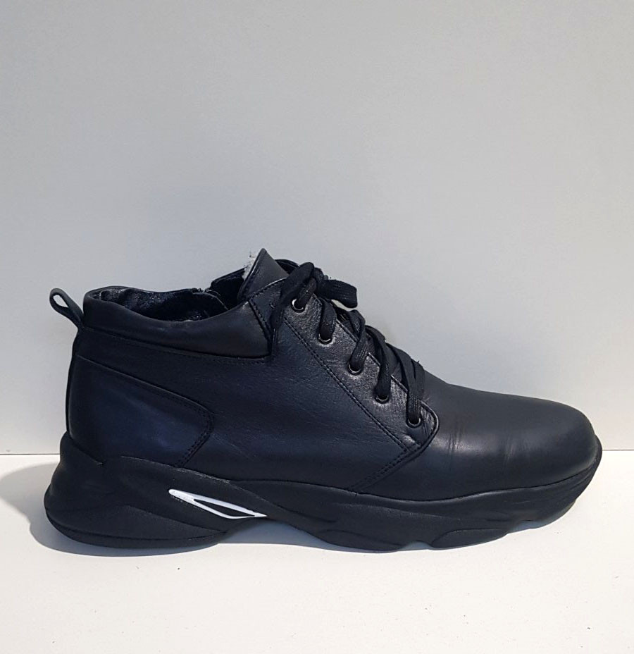 STTOPA деми зима. Розміри 46-47. Кросівки великих розмірів шкіряні. 336-4647 Чорні, фото 1