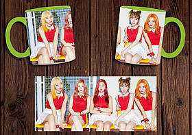 Чашка "Red Velvet" / Кружка Ред Вельвет №1 Салатовий