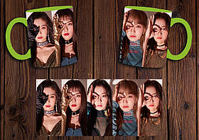 Чашка "Red Velvet" / Кружка Ред Вельвет №2 Салатовий