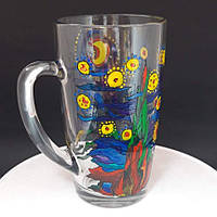 Чашка с витражной росписью ручной работы 430 мл " Ван Гог "