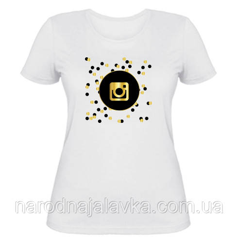 Футболка з логотипом Золотий Інстаграм Instagram. Стильна футболка.