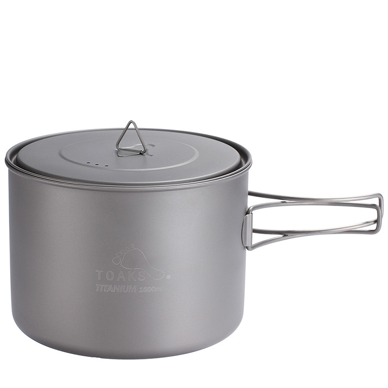 Туристична титанова казанок Toaks POT-1600 ml. Каструля з титану.