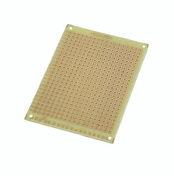 Плата макетна одностор. FR4 50х70мм, крок 2.54мм, без маски, Китай