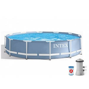 Каркасний басейн круглий Intex 26712, 366х76 см, фільтр-насос, фото 1
