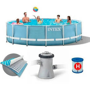 Каркасний басейн круглий Intex 26712, 366х76 см, фільтр-насос, фото 4