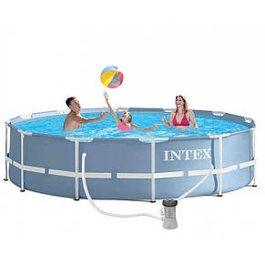 Каркасний басейн круглий Intex 26712, 366х76 см, фільтр-насос, фото 3