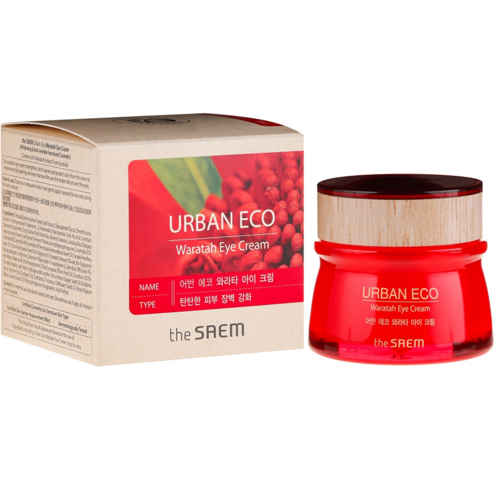 Поживний крем для шкіри навколо очей з екстрактом телопеї The Saem Urban Eco Waratah Eye Cream 30 мл, фото 1